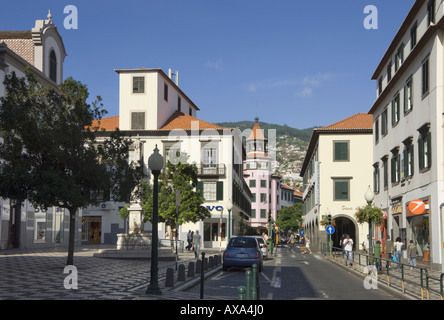 Portugal Madeira Funchal, Rua do Aljube im Zentrum der Stadt Stockfoto