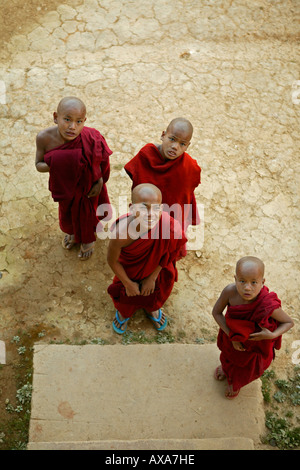 junge Mönche hill Kloster, Burma, Myanmar Stockfoto