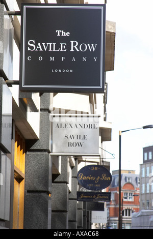 Savile Row London England Großbritannien UK Saville Stockfoto