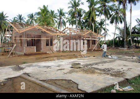 Wiederaufbau nach dem Tsunami in Lhokseumawe, Indonesien Stockfoto