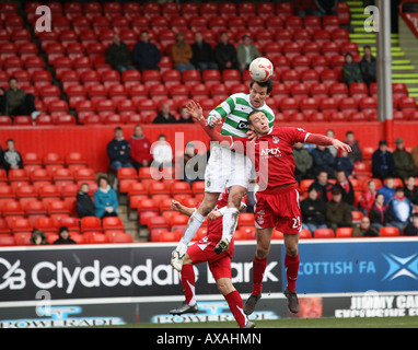 Aberdeen Football Club Pittodrie Stadium halb während eines Spiels mit Celtic fc leer Stockfoto