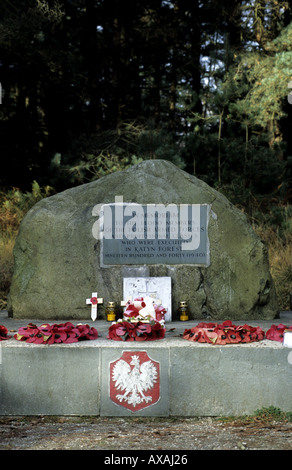 Katyn Memorial, Cannock Chase, Staffordshire, England, Vereinigtes Königreich Stockfoto