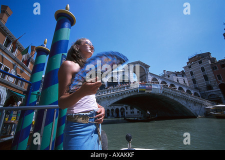 Ponte de Rialto, Canale Grande in Venedig, Italien Stockfoto