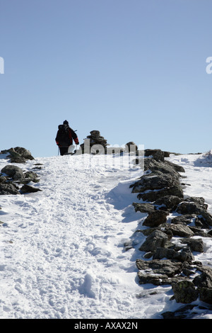 Appalachian Trail - Franconia Ridge in den Wintermonaten befindet sich in den White Mountains New Hampshire USA Stockfoto