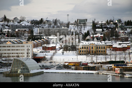 Andocken an Tromsø Stockfoto