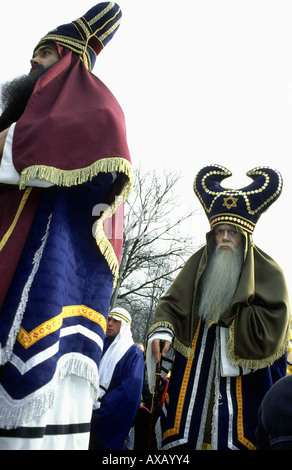 Schauspieler spielen Juden in das Geheimnis der Passio, das Geheimnis des Leidens Christi Kalwaria Zebrzydowska, Krakau, Polen Stockfoto