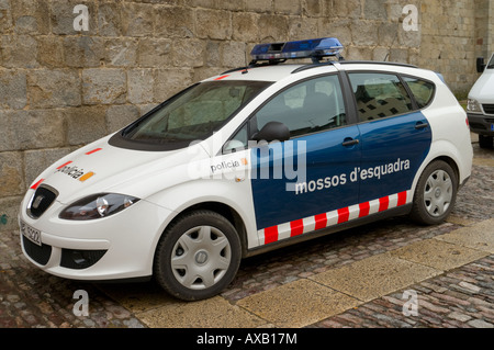 Lokale Polizei-Auto in Seo de Urgell (Katalonien, Spanien) Stockfoto