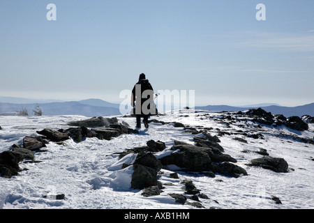 Appalachian Trail - Franconia Ridge in den Wintermonaten befindet sich in den White Mountains New Hampshire USA Stockfoto