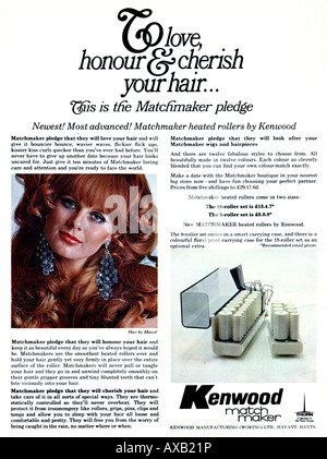 1960er Jahren April 1969 Magazin Werbung für Kenwood Matchmaker beheizt Haar Rollen für nur zur redaktionellen Nutzung Stockfoto