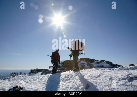 Appalachian Trail - Franconia Ridge in den Wintermonaten befindet sich in der White Mountains New Hampshire USA Stockfoto