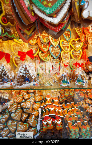 festliche Schoko Keks Stall. "Weihnachtsmarkt Nürnberg", Deutschland Stockfoto