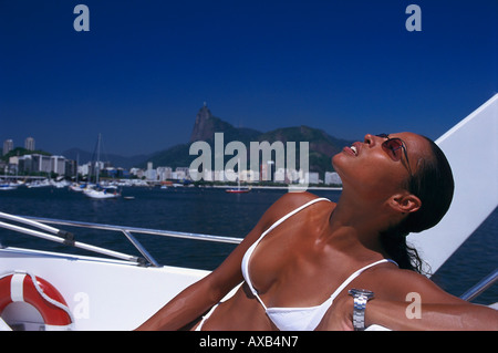 Bronze-Schönheit, Botafogo-Bucht, Rio De Janeiro Brasilien, Südamerika Stockfoto