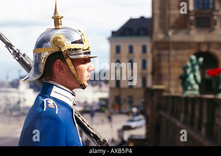 Royal Guard, Stockholm Palast, Hoegvakten, Stockholms Slott, Stockholm, Schweden Stockfoto