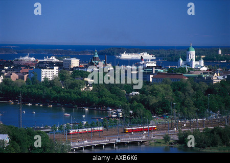 Hafen, Dom von Helsinki, Helsinki Finnland Stockfoto