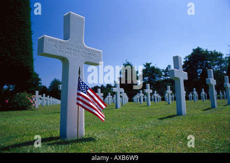 Amerikanische militärische Friedhof von Colleville-Sur-Mer, Normandie, Frankreich Stockfoto