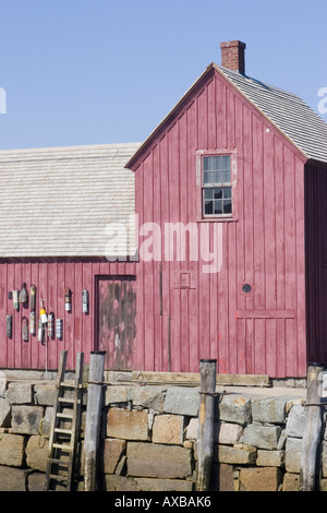 roten New England Angeln Shack Rockport Massachusetts Stockfoto