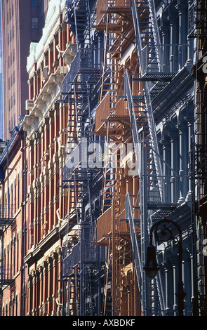 Fassade des Cast-Iron-Gebäude, Green Street, Soho, Manhattan, New York City, USA, Amerika Stockfoto