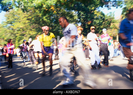 Rollerbader, Central Park, Manhattan New York, USA Stockfoto