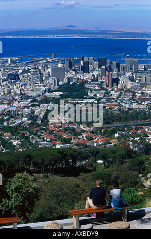 Blick auf Downtown, Kapstadt Südafrika Stockfoto
