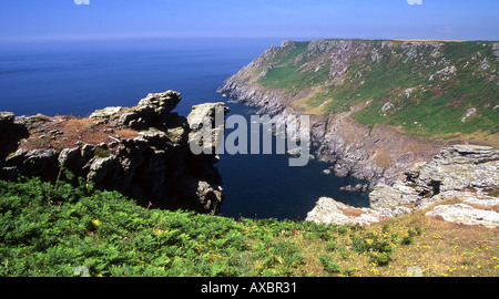 South Devon Küste westlich von Schraubenkopf, in der Nähe von Salcombe Stockfoto