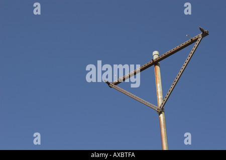 top of utility pole and sky Stockfoto