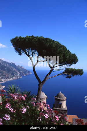 Amalfi-Küste aus Villa Rufolo Ravello Campania Italien Stockfoto