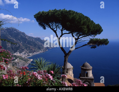 Amalfi-Küste aus Villa Rufolo Ravello Campania Italien Stockfoto