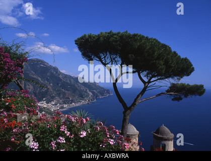 Amalfi-Küste aus Villa Rufolo Ravello Campania Italien Stockfoto