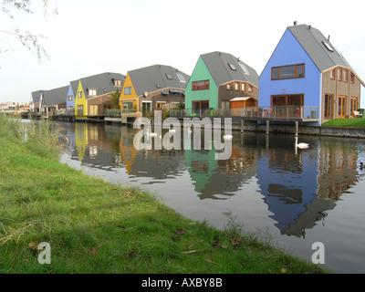 Wohnhäusern in Almere Buiten Niederlande Stockfoto