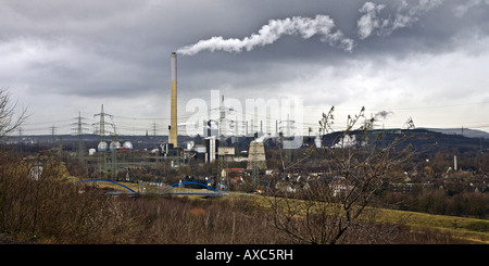 Blick von der Schurenbach Haufen auf die Industrielandschaft Prosper, Deutschland, Nordrhein-Westfalen, Bottrop Stockfoto