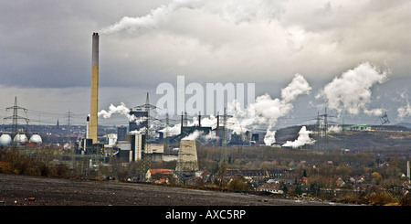 Blick von der Schurenbach Haufen auf die Industrielandschaft Prosper, Deutschland, Nordrhein-Westfalen, Bottrop Stockfoto