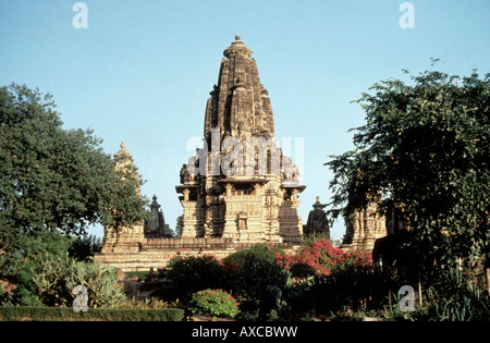 Khajuraho (Indien) Lakshmana Tempel Rückansicht C.A. 950 A.D. Stockfoto