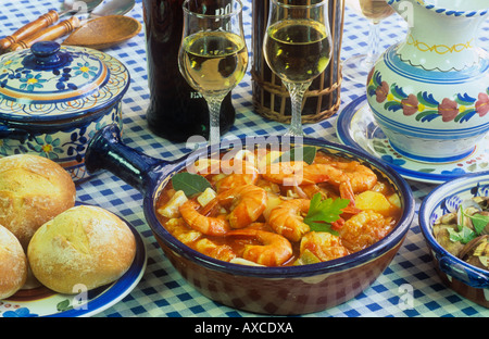 Portugal-Essen Caldeirada Fischeintopf Stockfoto