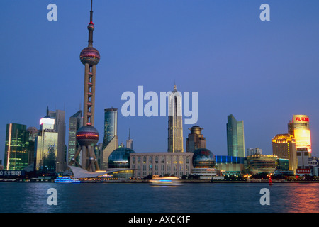 China, Shanghai, Pudong-skyline Stockfoto