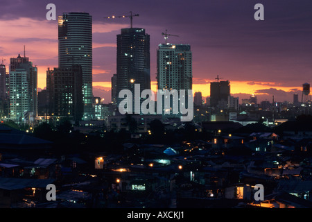 Skyline von Makati, Guadelupe Hausbesetzer, Manila, Philippinen Stockfoto