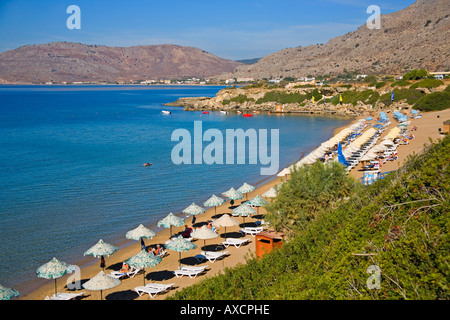 MAIN BEACH PEFKOS RHODOS Stockfoto