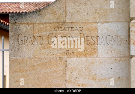 Château Grand Corbin Despagne, Saint Emilion Bordeaux Frankreich Stockfoto