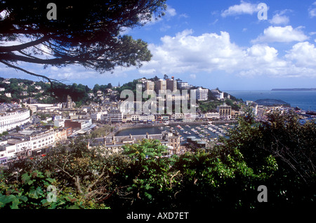 Ansicht von Torquay mit Blick auf Vane Hill Stockfoto