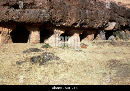 Bhagavatapurana Höhle Fassade. Stockfoto