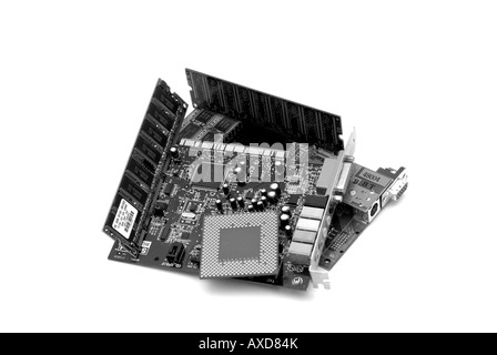 Verschiedene Computer-Komponenten Stockfoto