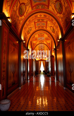 Flur mit reich verzierten Decke innen Vereinigte Staaten Kapitol Washington DC Stockfoto