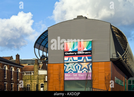 Neue Kunst-Galerie und Bibliothek Oldham Stockfoto