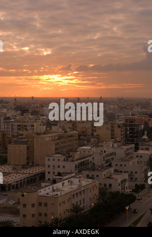 Gesamtansicht über die Dächer der Stadt von Tripoli Libyen Stockfoto