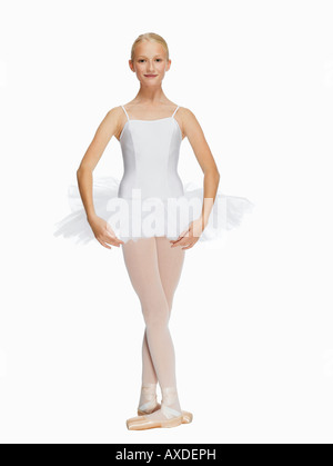 Jungen Ballerina (14-15), portrait Stockfoto