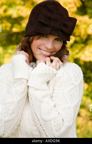 Frau im Herbst Mode, Porträt Stockfoto