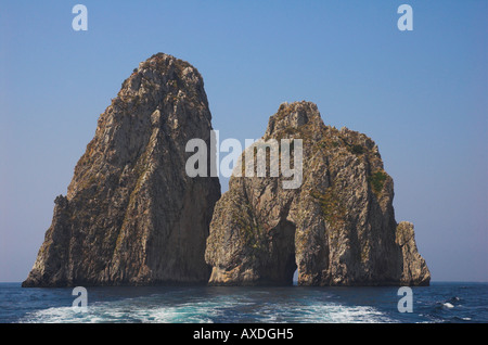 Faraglioni Felsen Capri Kampanien Italien Stockfoto