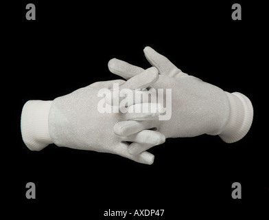 Der Buchstabe W Gebärdensprache BSSL British standard England UK United Kingdom GB Großbritannien EU Europäische Union Europa Stockfoto