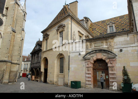 Rue De La Chouette in Dijon, Burgund, Frankreich. Stockfoto