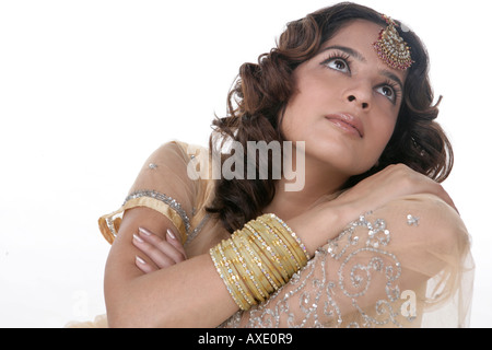 Close Up einer jungen Frau posiert Stockfoto