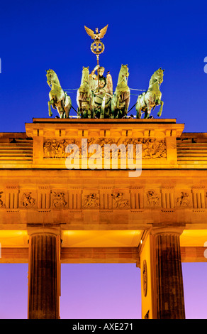 Quadriga Brandenburger Tor Pariser Platz, Berlin Deutschland Stockfoto